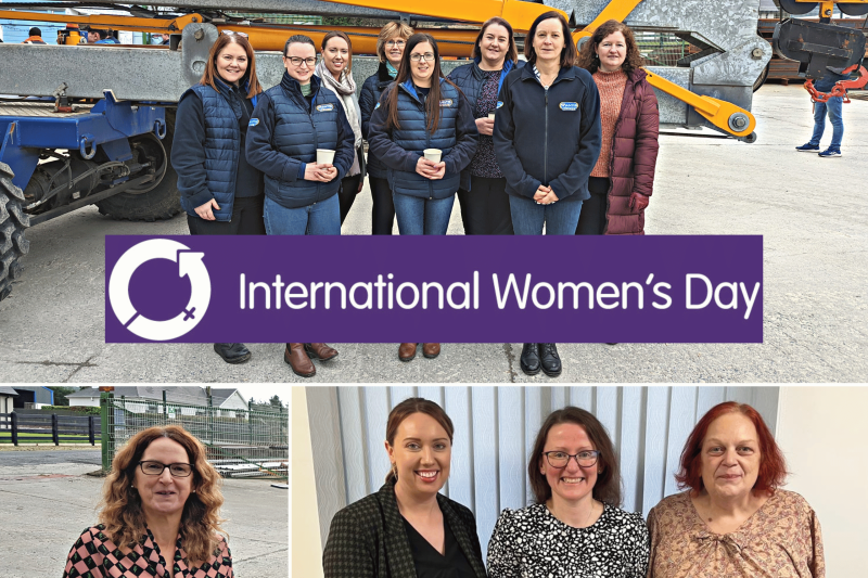 A photo of the McMenamin Engineering and Mantis Cranes staff celebrating International Womens Day