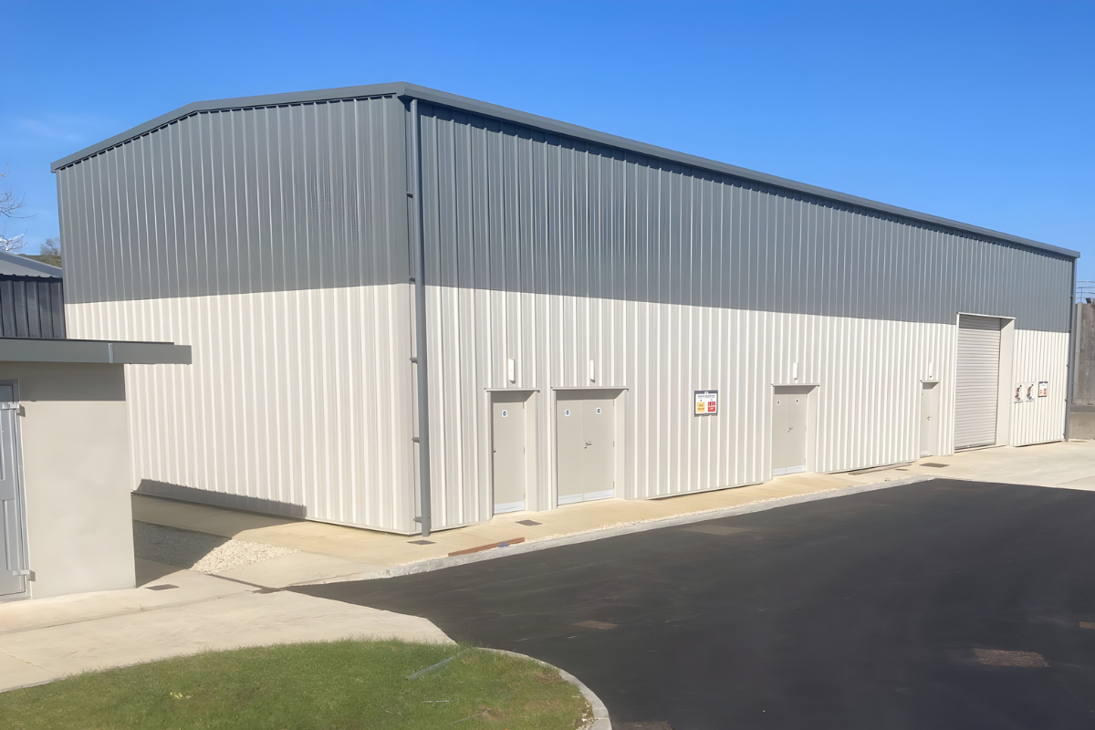 A photo of the water treatment plant . Structural steel and cvladding supplied and erected by McMenamin Engineering