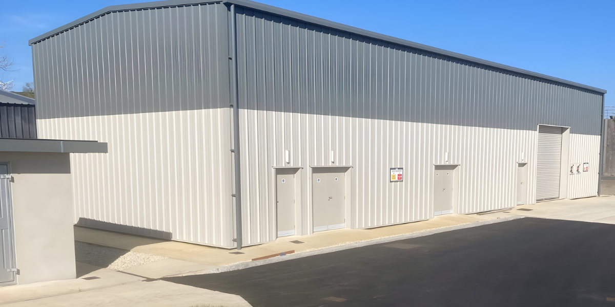 A photo of the water treatment plant . Structural steel and cvladding supplied and erected by McMenamin Engineering