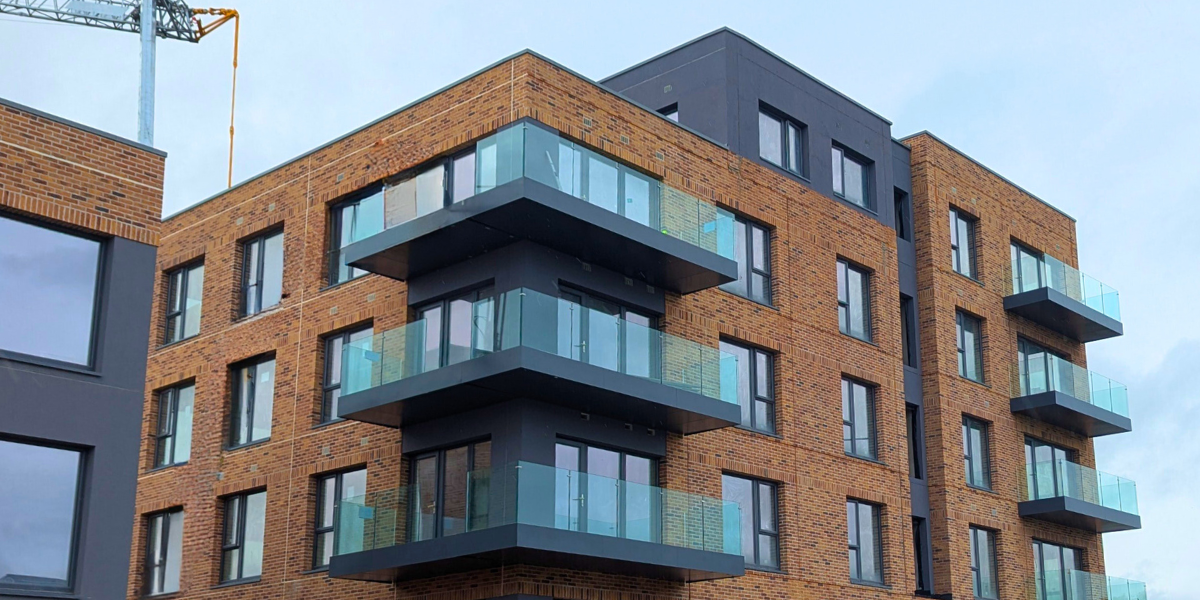 a photo of the modular balconies that were designed, manufactured & installed by mcmenamin engineering