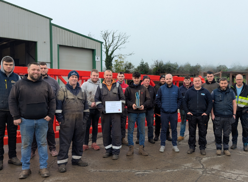 a photo of McMenamin Engineering staff, winners of an Irish steel award 2025