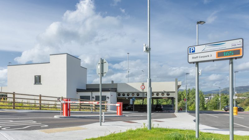a photo of the car park in sligo. structural steel supplied by mcmenamin engineering