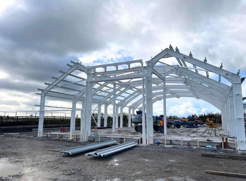 A photo of the Waterways Ireland building structural steel.