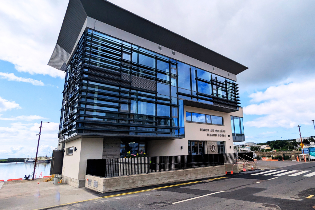 A photo of Island House in Killybegs, Co. Donegal. McMenamin Engineering supplied the structural steel and cladding.